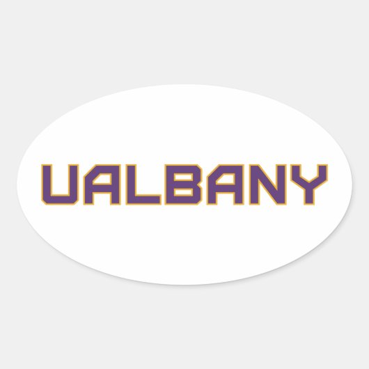 Sticker Ovale Université de Albany Wordmark (Devant)