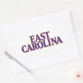 Sticker Ovale Université de Caroline de l'Est | Caroline de l'Es (Enveloppe)