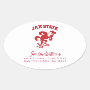 Sticker Ovale Université d'État de Jacksonville JAX State Gameco