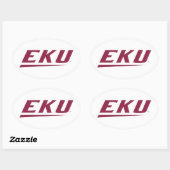 Sticker Ovale Université du Kentucky oriental | EKU (Feuille)