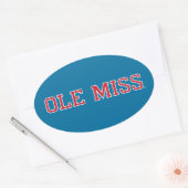 Sticker Ovale Université du Mississippi | Ole Miss Wordmark (Enveloppe)