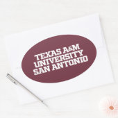 Sticker Ovale Université Texas A&M de San Antonio (Enveloppe)