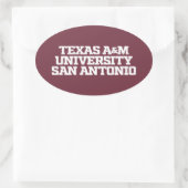 Sticker Ovale Université Texas A&M de San Antonio (Sac)