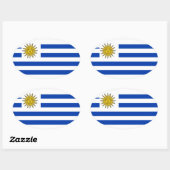 Sticker Ovale uruguay (Feuille)