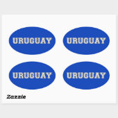Sticker Ovale Uruguay (Feuille)
