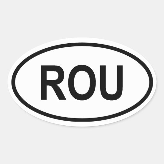 Sticker Ovale Uruguay "ROU" (Devant)