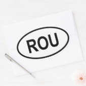 Sticker Ovale Uruguay "ROU" (Enveloppe)