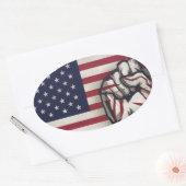 STICKER OVALE USA (Enveloppe)