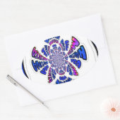 Sticker Ovale USA Celebration : Lovely Fun Text Dynamic Art (Enveloppe)