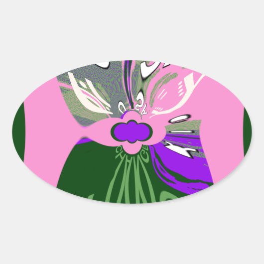 Sticker Ovale USA Change Art Print (Devant)