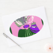 Sticker Ovale USA Change Art Print (Enveloppe)