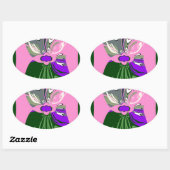 Sticker Ovale USA Change Art Print (Feuille)