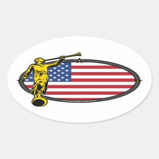 Sticker Ovale USA LDS Mission Oval no Label