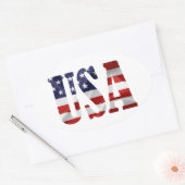 Sticker Ovale USA Patriotique (Enveloppe)