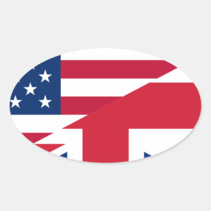 Sticker Ovale usa uk