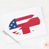 Sticker Ovale usa uk (Enveloppe)