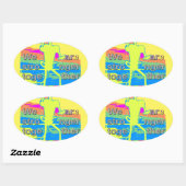 Sticker Ovale USA Unity Design : Espoir et force (Feuille)