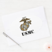 Sticker Ovale USMC [gabarit] (Enveloppe)