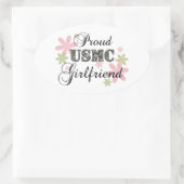 Sticker Ovale USMC Girlfriend (Sac)
