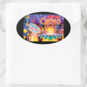 Sticker Ovale Vacances Las Vegas (Sac)