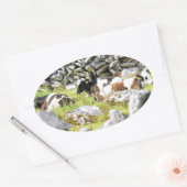 Sticker Ovale Vaches Moo (Enveloppe)