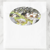 Sticker Ovale Vaches Moo (Sac)