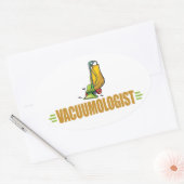 Sticker Ovale Vacuumage amusant (Enveloppe)