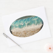 Sticker Ovale Vagues (Enveloppe)