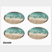 Sticker Ovale Vagues (Feuille)