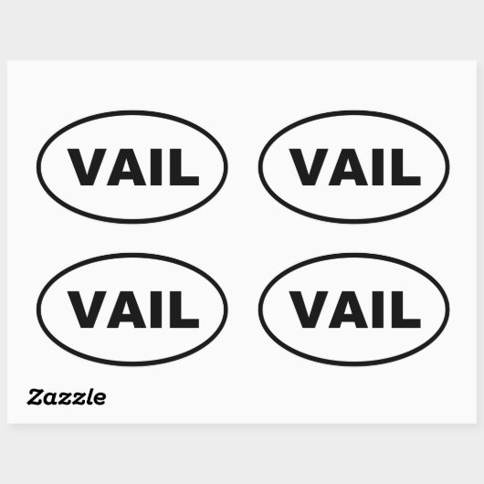 STICKER OVALE VAIL (Feuille)
