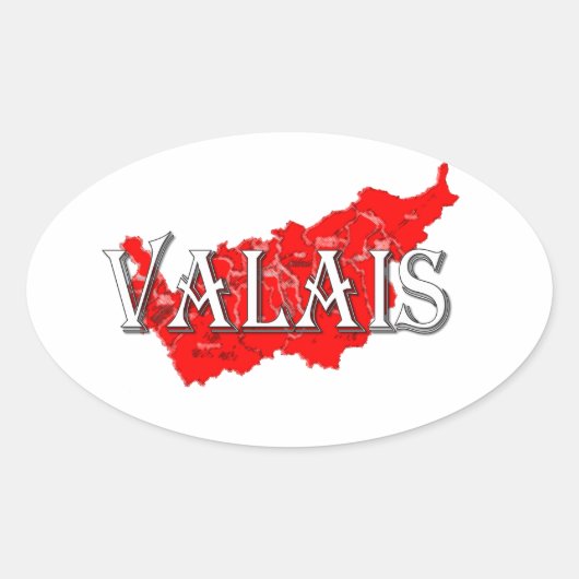 Sticker Ovale Valais - Wallis (Devant)