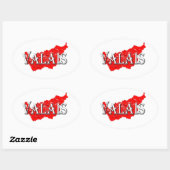 Sticker Ovale Valais - Wallis (Feuille)
