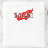 Sticker Ovale Valais - Wallis (Sac)