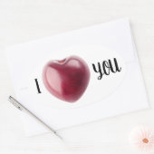 Sticker Ovale Valentine Cherry (Enveloppe)