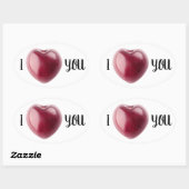 Sticker Ovale Valentine Cherry (Feuille)