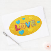 Sticker Ovale Valentine Fun 3D Mix and Match 2 (Enveloppe)