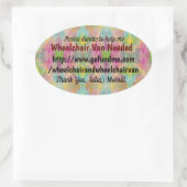 Sticker Ovale Van en fauteuil roulant nécessaire (Sac)