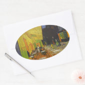 Sticker Ovale Van Gogh Cafe Terrasse Post-impressionniste (Enveloppe)
