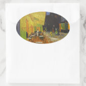 Sticker Ovale Van Gogh Cafe Terrasse Post-impressionniste (Sac)