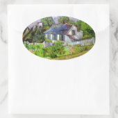 Sticker Ovale Van Gogh - Maisons à Auvers (Sac)