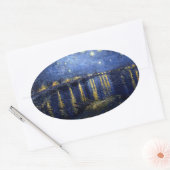 Sticker Ovale Van Gogh Nuit étoilée sur Rhône (Enveloppe)