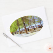 Sticker Ovale Van Gogh : Terrasse dans le jardin du Luxembourg (Enveloppe)