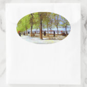 Sticker Ovale Van Gogh : Terrasse dans le jardin du Luxembourg (Sac)