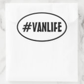 Sticker Ovale VAN LIFE Nomad Adventure Travel Camping Lifestyle (Sac)