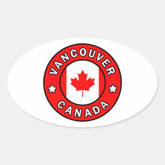 Sticker Ovale Vancouver Canada (Devant)