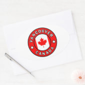 Sticker Ovale Vancouver Canada (Enveloppe)