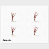 Sticker Ovale vanille (Feuille)