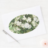 Sticker Ovale Vase avec Roses - Van Gogh (Enveloppe)