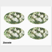 Sticker Ovale Vase avec Roses - Van Gogh (Feuille)