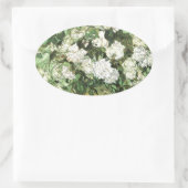 Sticker Ovale Vase avec Roses - Van Gogh (Sac)